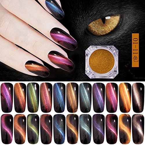 Amazon.co.jp: オーロラキャッツアイカラーパウダー カメレオン&猫の目